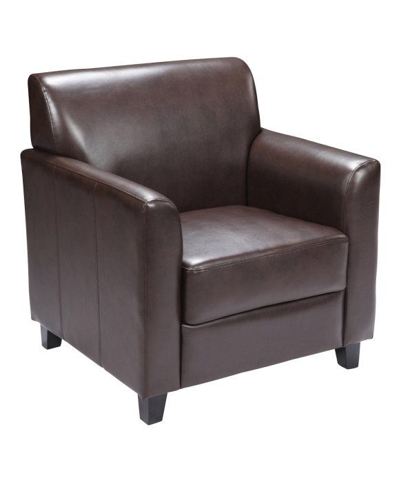 Diplomat Leather Reception Chair