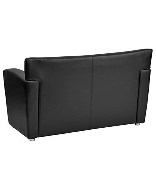 Majesty Black Leather Love Seat