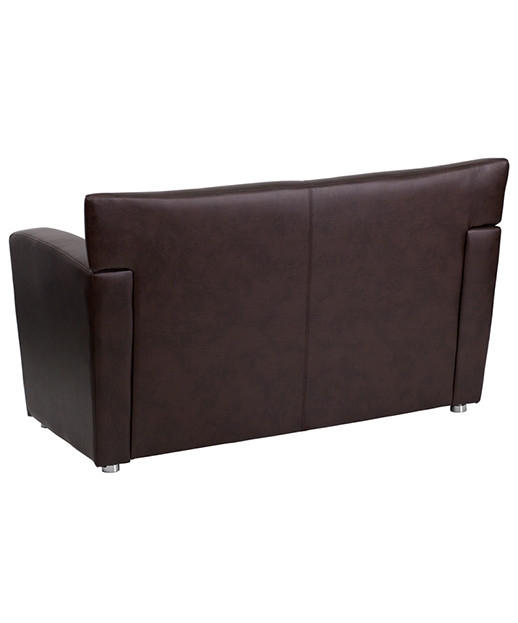 Majesty Black Leather Love Seat