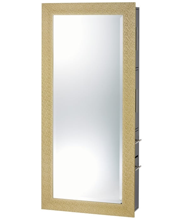 Pibbs Diamond Salon Mirror & Storage Server