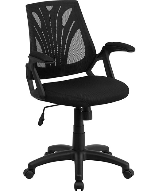 Mid-Back Black Mesh Chair with Mesh Seat