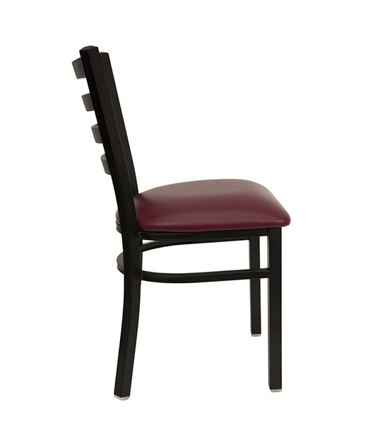 Black Ladder Back Metal Reception Chair