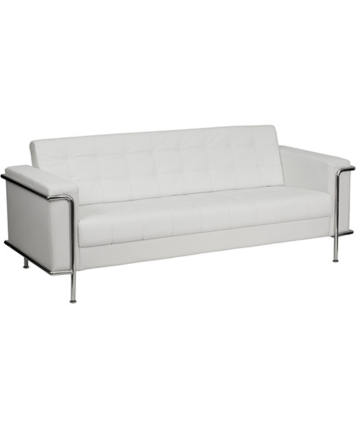 Contemporary Leather Sofa with Encasing Frame