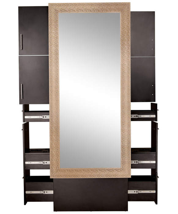 Pibbs Diamond Mirror Double Sided Styling Station