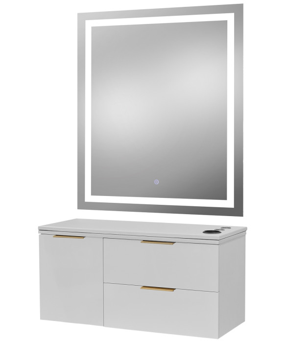 Pibbs 6002 Capri Styling Station & LED Mirror