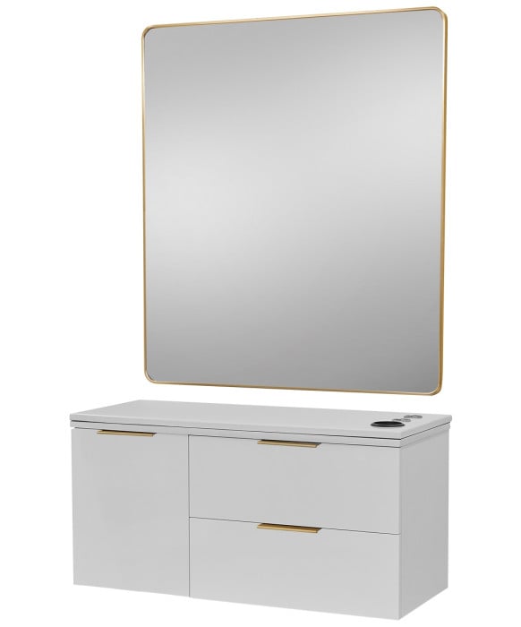 Pibbs 6002 Capri Styling Station & Standard Mirror