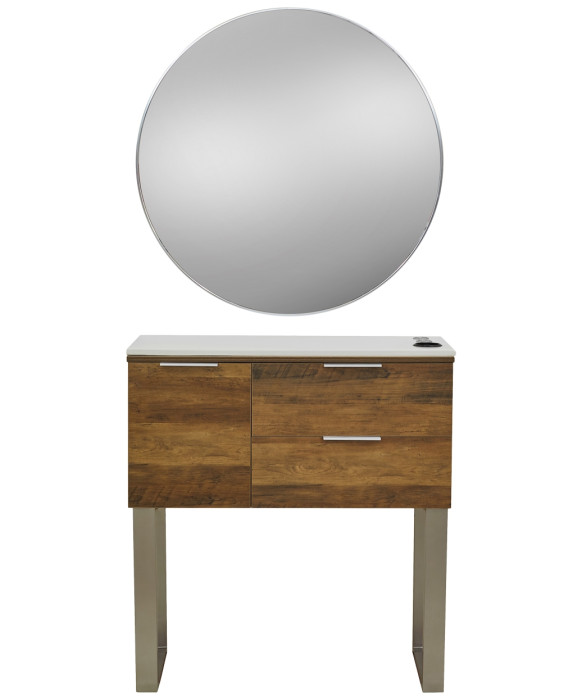 Pibbs 6002 Capri Styling Station w/ Legs & Standard Mirror