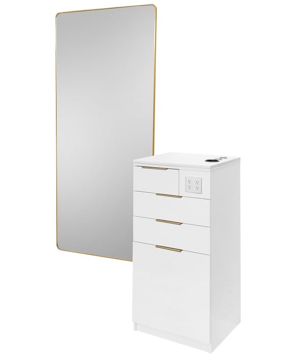 Pibbs 6008 Verona Styling Station & Mirror