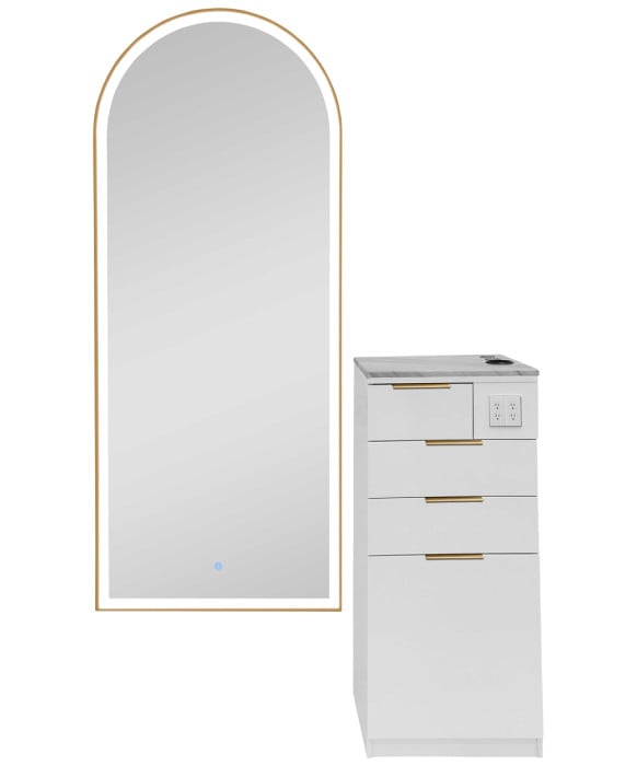 Pibbs 6008 Verona Styling Station & Mirror