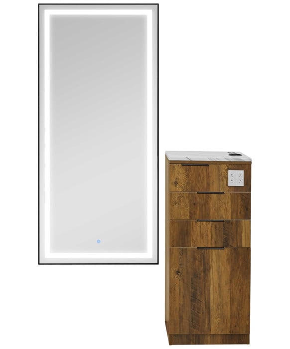 Pibbs 6008 Verona Styling Station & Mirror