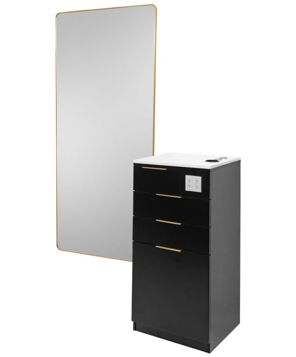 Pibbs 6008 Verona Styling Station & Mirror