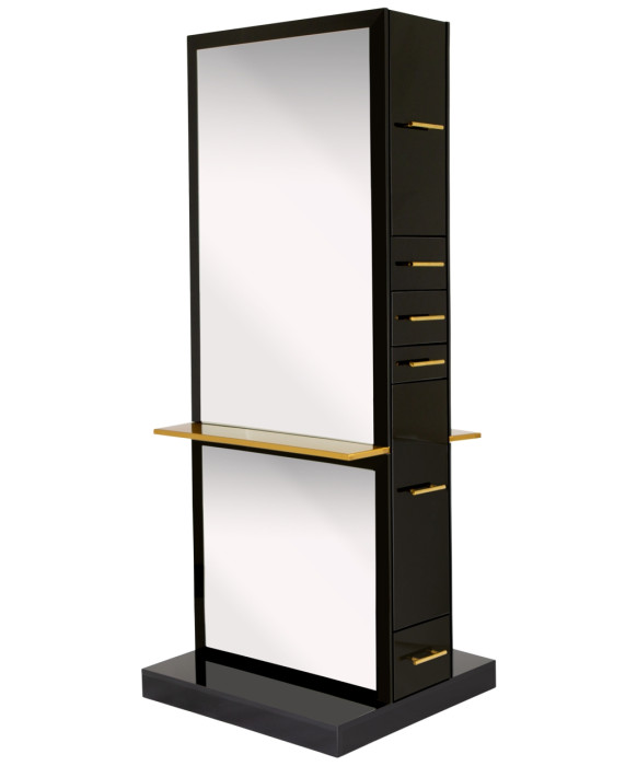 Milan Double Sided Styling Station w/ Shelf