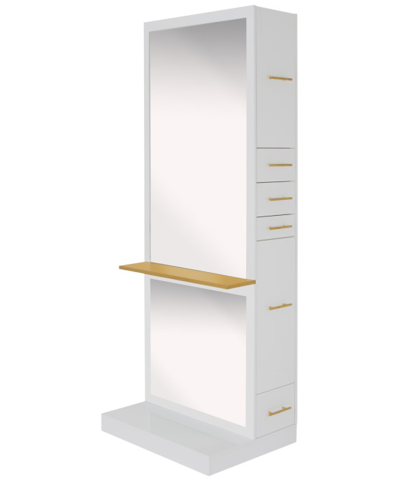 Milan Single Sided Styling Station w/ Shelf