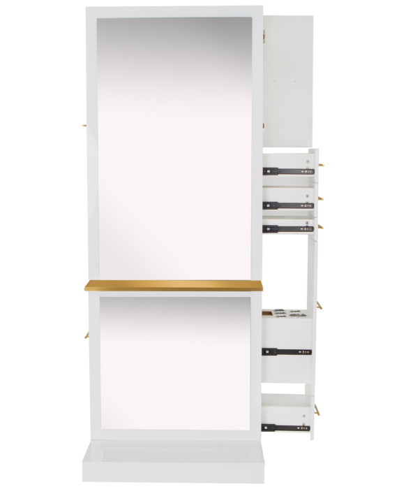 Milan Single Sided Styling Station w/ Shelf