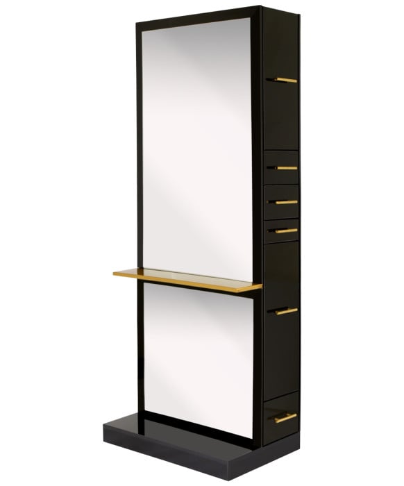 Milan Single Sided Styling Station w/ Shelf