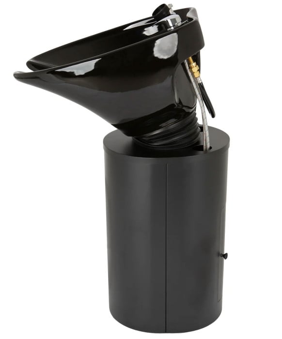 Paris Black Pedestal Shampoo Unit