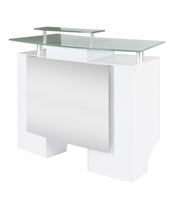 J&A Glass Top Reception Desk