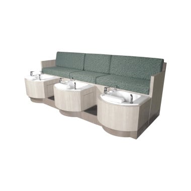 Collins 62478 Cielo Triple-Basin Pipeless Pedicure Bench image