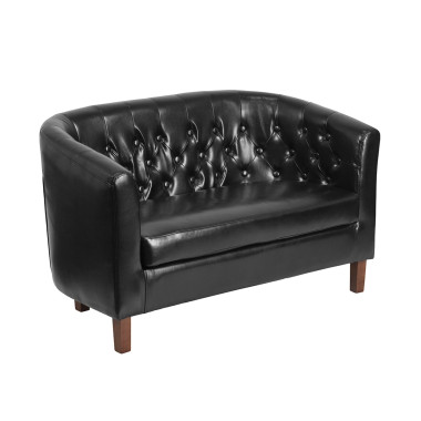 Churchill Reception Tufted Leather Loveseat image