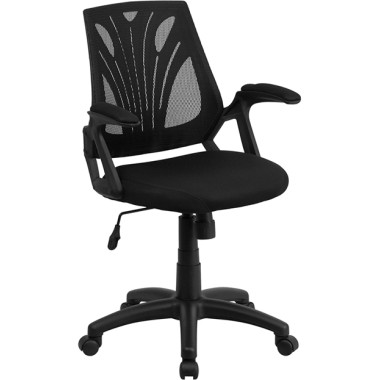 Mid-Back Black Mesh Chair with Mesh Seat image