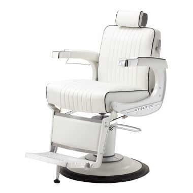 Takara Belmont BB-225WHT Elite White Barber Chair image