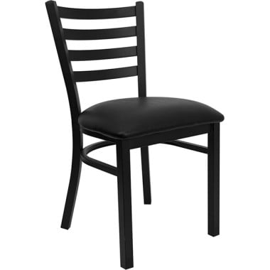 Black Ladder Back Metal Reception Chair image