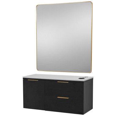 Pibbs 6002 Capri Styling Station & Standard Mirror image