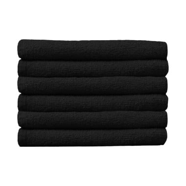 Bleach Resistant Black Towels - 9 Pack image