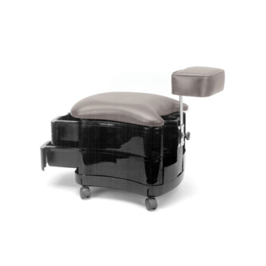 Pibbs 2033 Two Shelf Pedi Stool with Footrest image