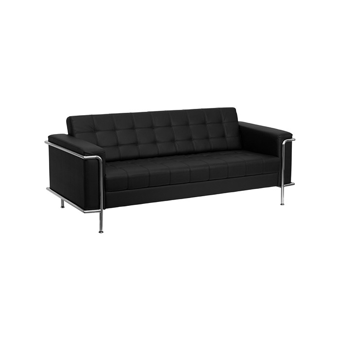 Contemporary Leather Sofa with Encasing Frame