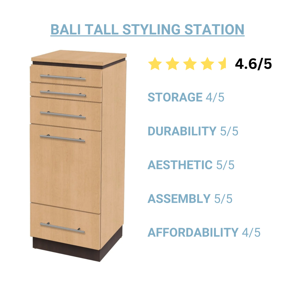 Bali Tall<br /></picture>
Free Standing Styling Station, rated 4.6 out of 5 stars.